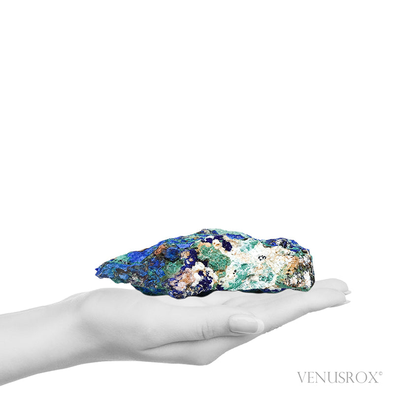 Azurite, Malachite & Aragonite on Matrix Natural Crystal from the Lavrion District, Attica Prefecture, Greece | Venusrox