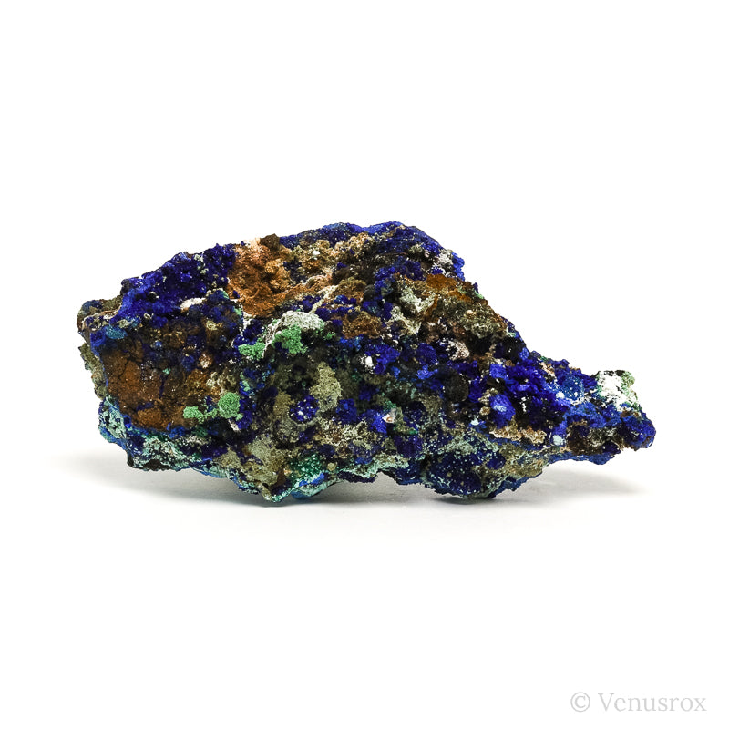 Azurite, Malachite & Aragonite on Matrix Natural Crystal from the Lavrion District, Attica Prefecture, Greece | Venusrox