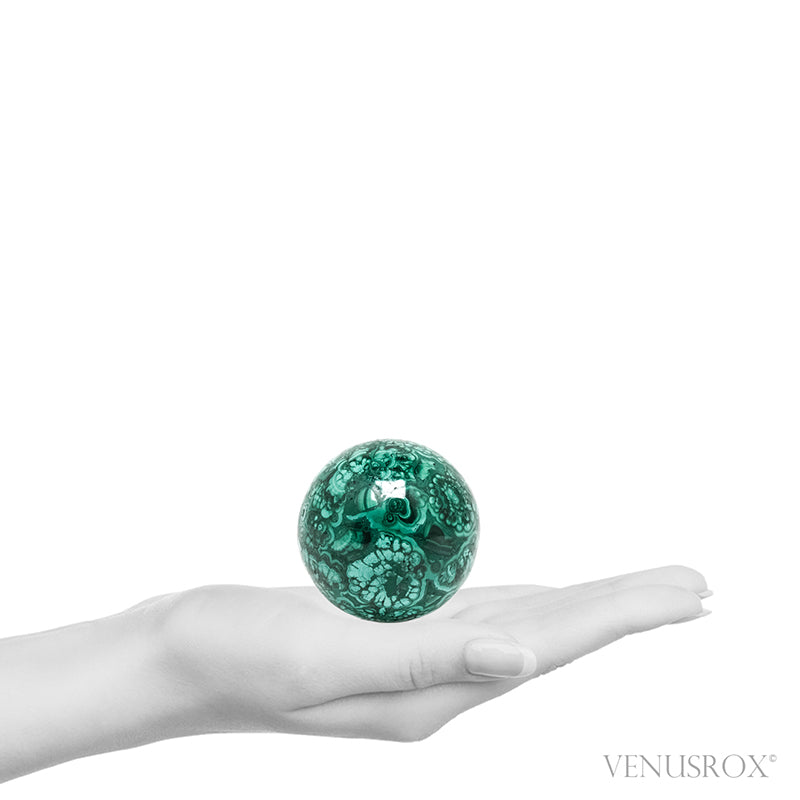 Malachite Polished Sphere from the Democratic Republic of Congo | Venusrox