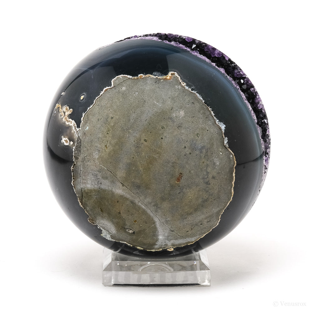 Amethyst with Agate Geode Sphere from Brazil | Venusrox