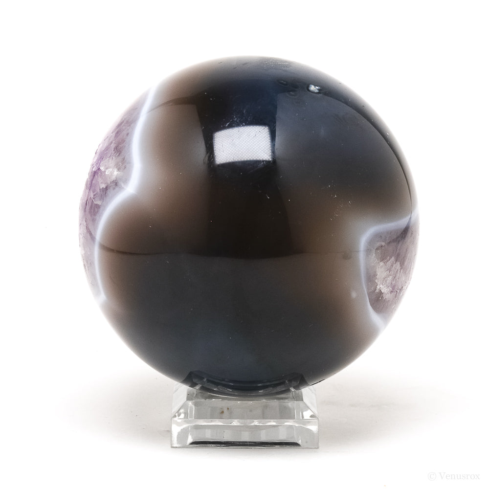 Amethyst with Agate Geode Sphere from Brazil | Venusrox