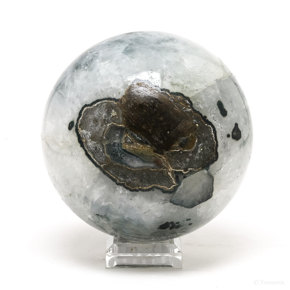 Amethyst with Agate & Chromium Geode Sphere | Venusrox