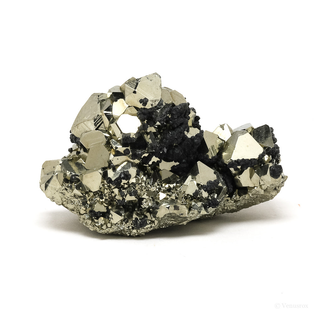 Pyrite with Sphalerite Natural Cluster from the Huanzala Mine, Huallanca District, Dos de Mayo Province, Huánuco Department, Peru | Venusrox