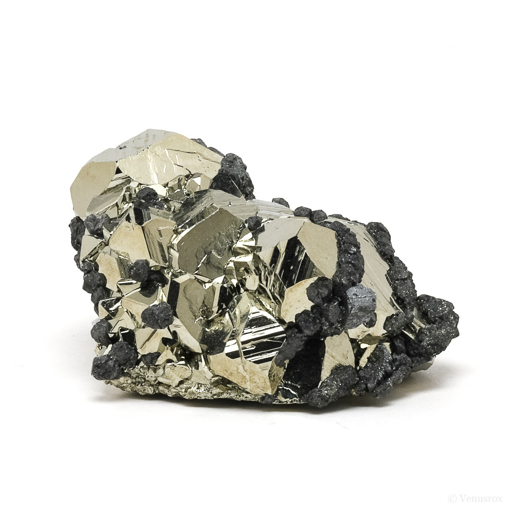 Pyrite with Sphalerite Natural Cluster from the Huanzala Mine, Huallanca District, Dos de Mayo Province, Huánuco Department, Peru | Venusrox