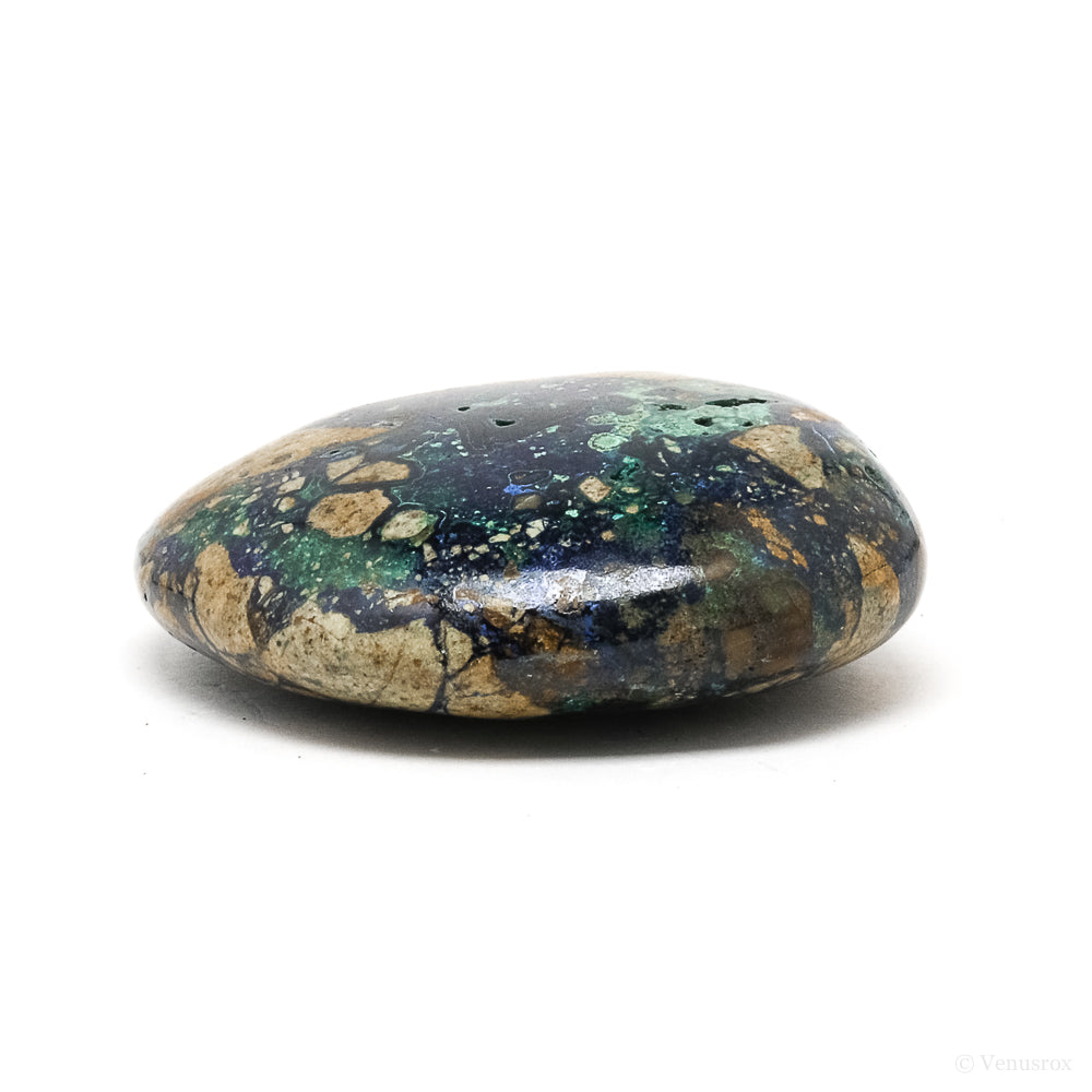 Azurite and Malachite in Matrix Polished Crystal from Huancavelica, Peru | Venusrox