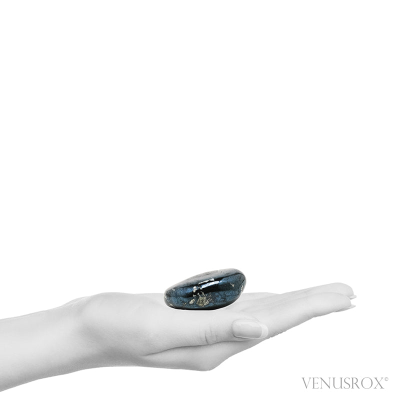 Covellite with Pyrite Polished Crystal from Peru | Venusrox