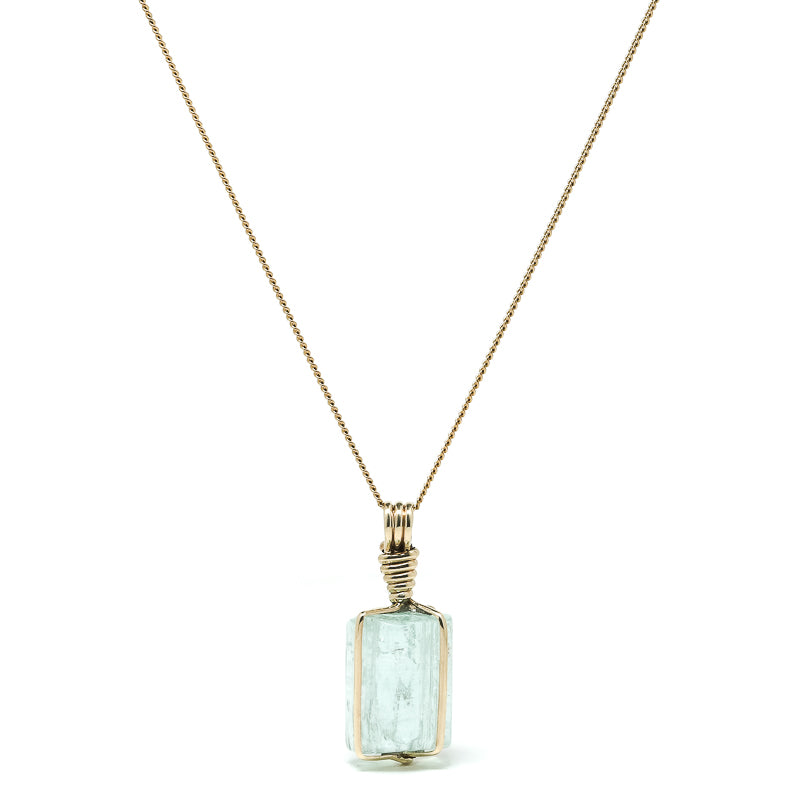 Aquamarine Polished Crystal Pendant from Russia | Venusrox