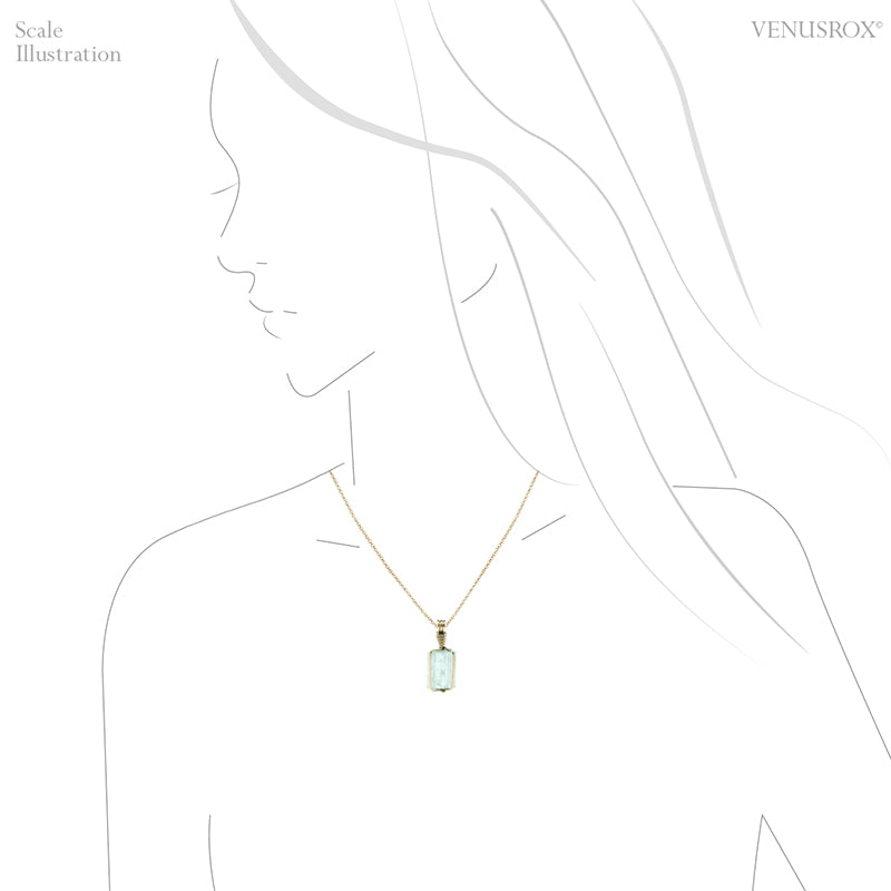 Aquamarine Polished Crystal Pendant from Russia | Venusrox