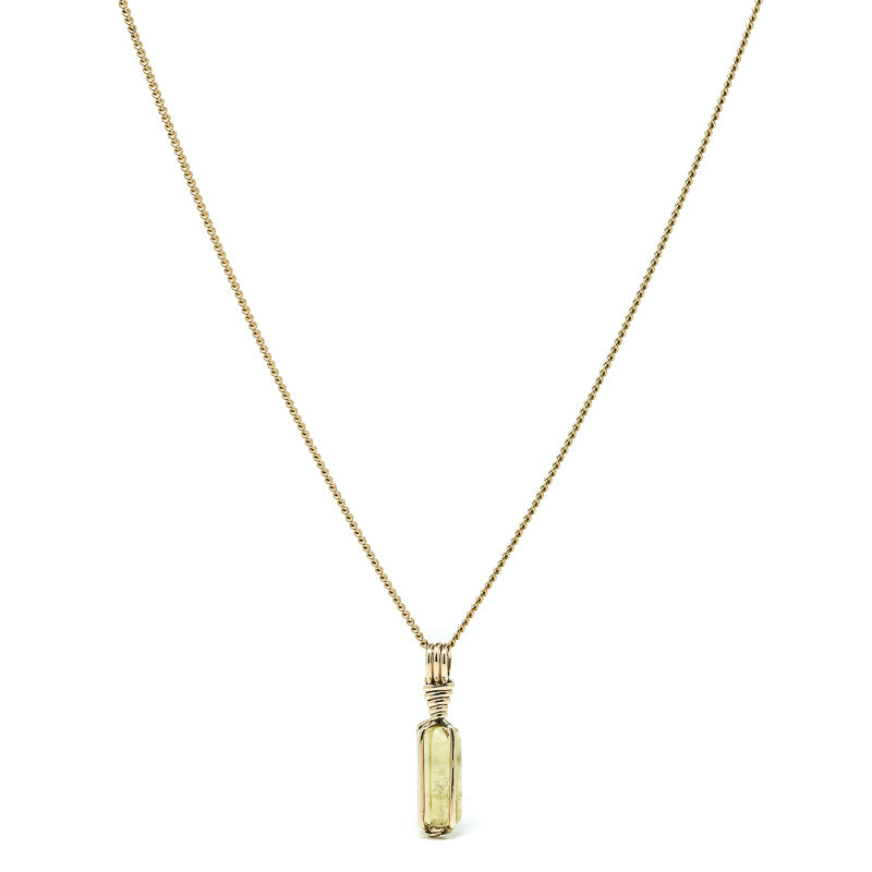 Heliodor Polished Crystal Pendant from Ukraine | Venusrox