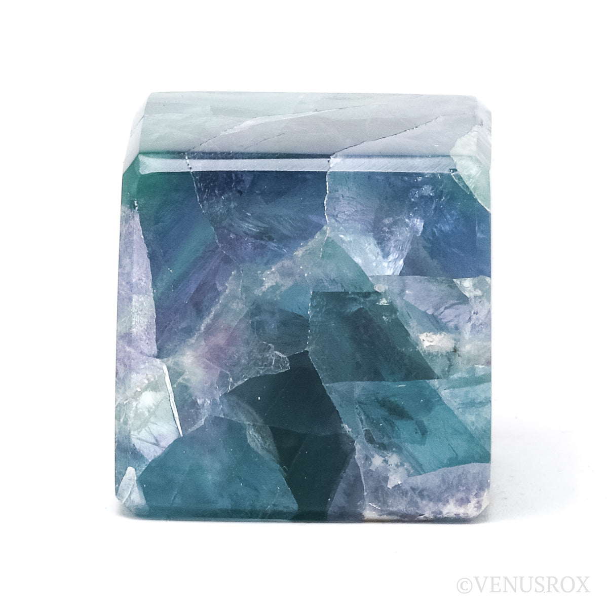 Fluorite Polished Cube from Mexico | Venusrox