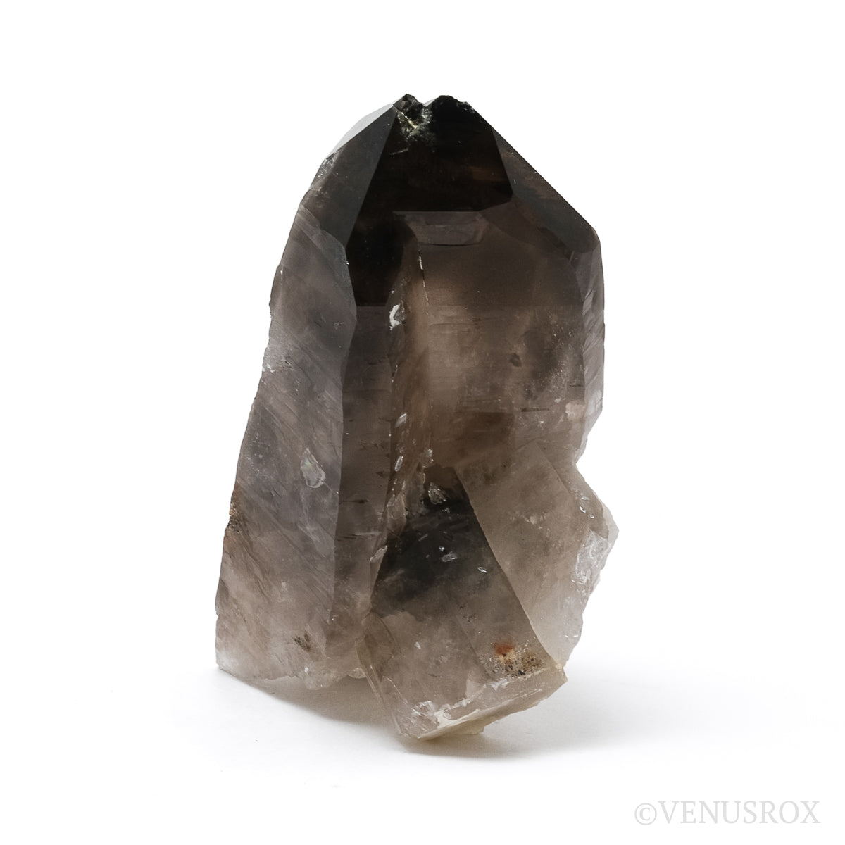 Smoky Quartz with Aegirine & Feldspar Natural Point from Mount Malosa, Zomba District, Malawi | Venusrox