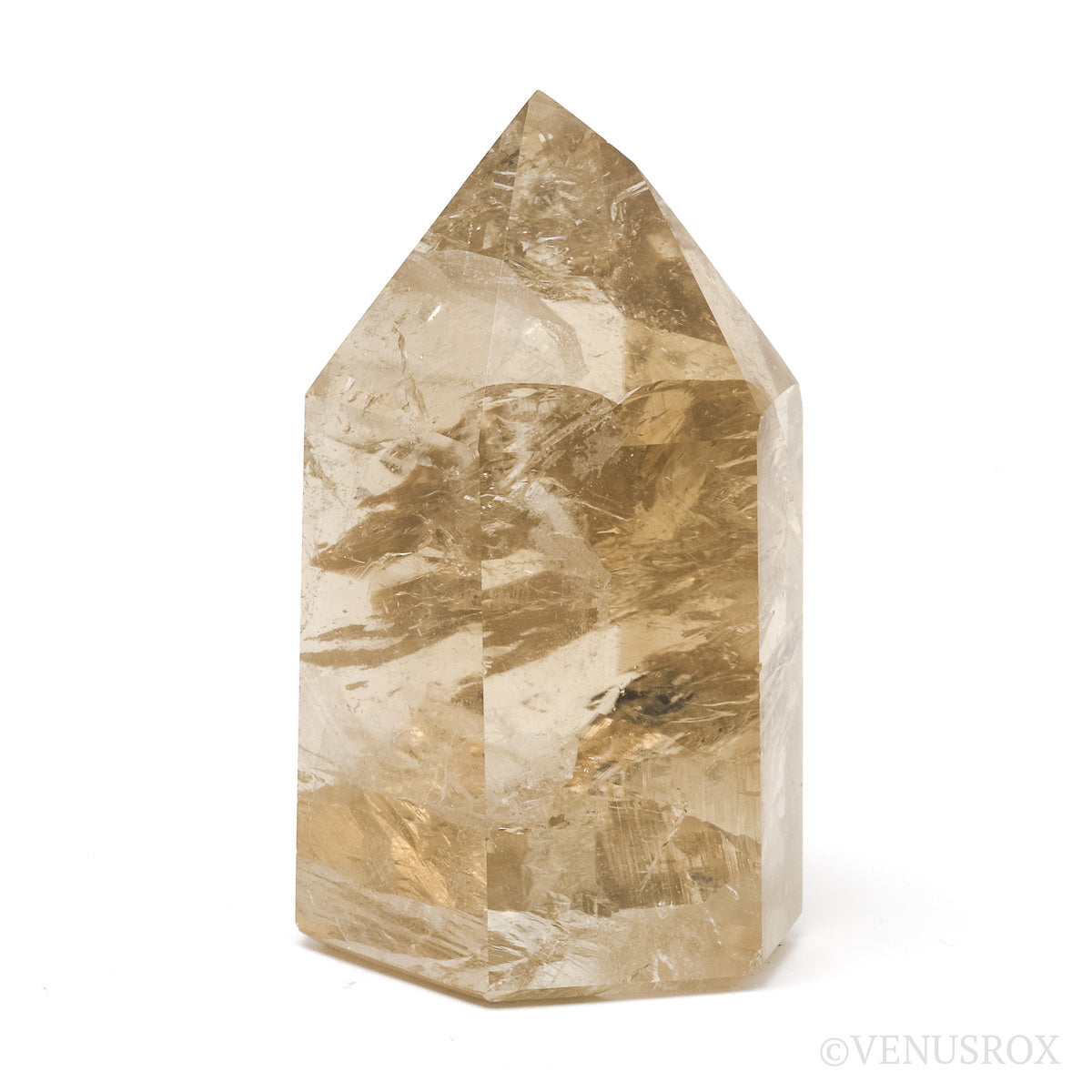 Naturally coloured Citrine Polished Point from Morro Redondo Mine, Coronel Murta, Minas Gerais, Brazil | Venusrox