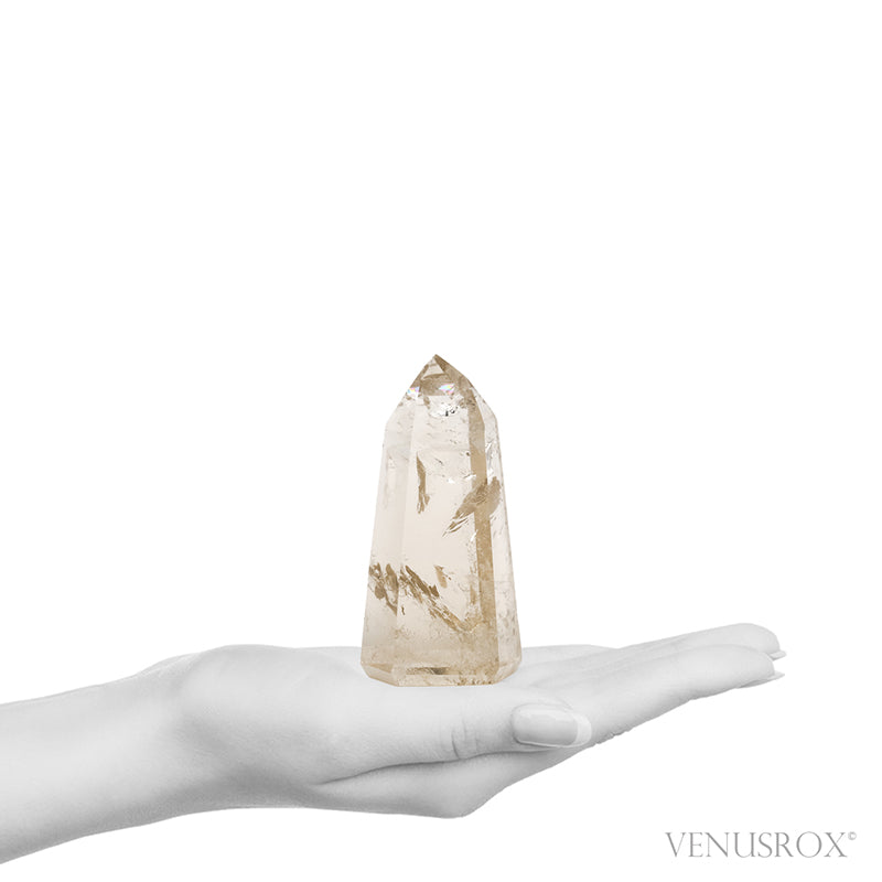 Naturally coloured Citrine Polished Point from Morro Redondo Mine, Coronel Murta, Minas Gerais, Brazil | Venusrox