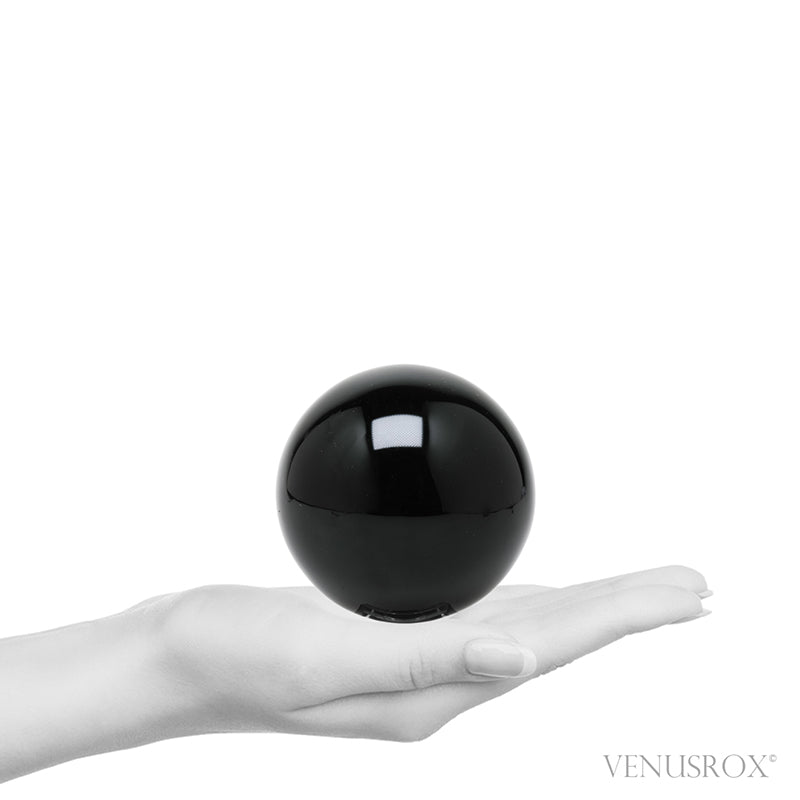 Black Obsidian Polished Sphere from Mexico | Venusrox