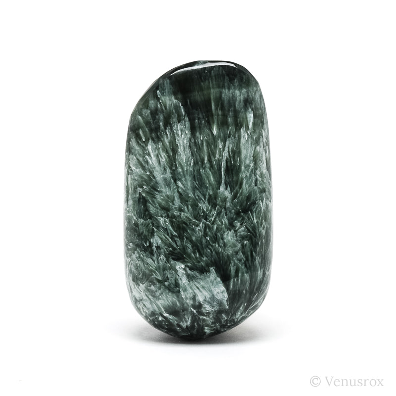 Seraphinite Polished Crystal from the Korshunovskoye Iron Scary Deposit, Irkutskaya Oblast, Siberia, Russia | Venusrox