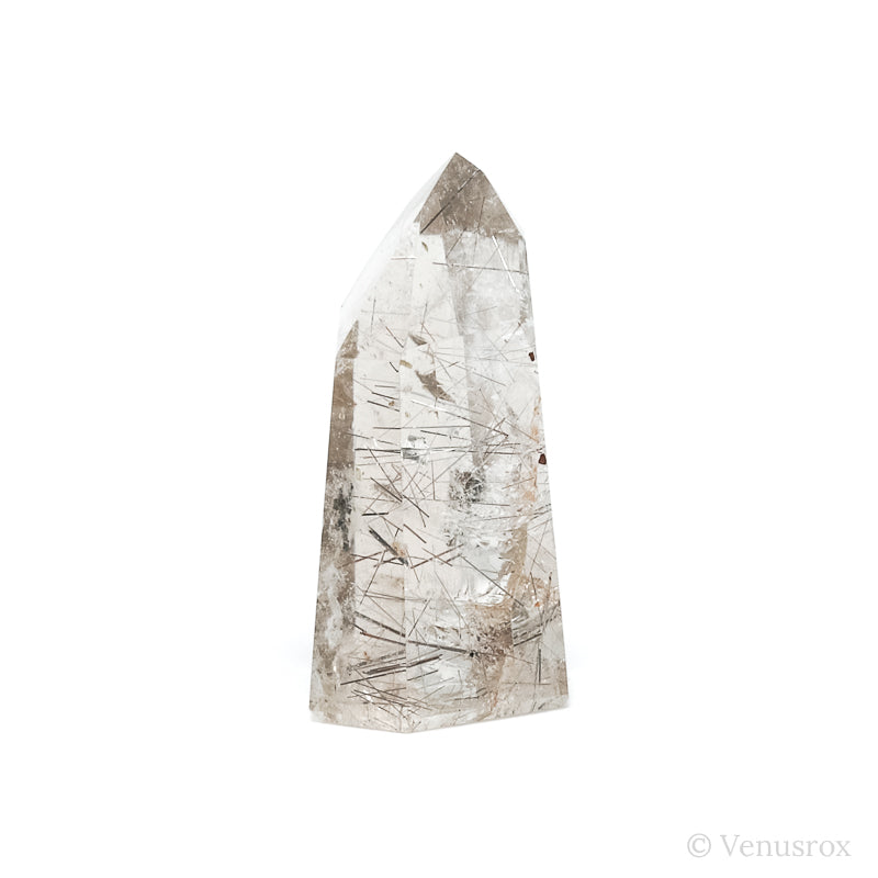 Silver Rutilated Quartz Polished Point from Brazil | Venusrox