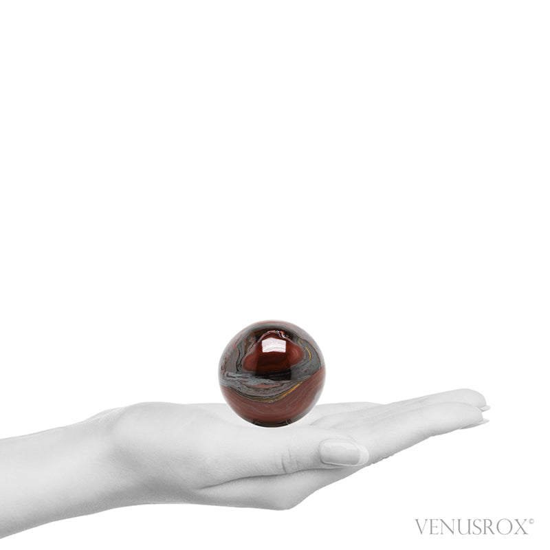 Red Jasper with Hematite & Tigers Eye Polished Sphere from India | Venusrox