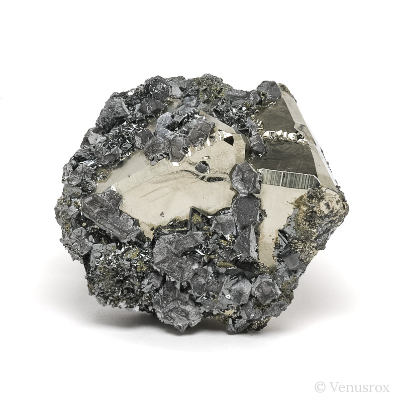 Pyrite with Sphalerite Natural Cluster from the Huanzala Mine, Huallanca District, Dos de Mayo Province, Huánuco Department, Peru |Venusrox