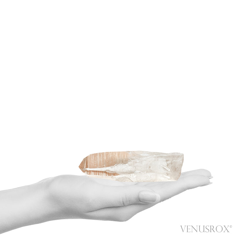 Pink Lemurian Quartz Part Polished/Part Natural Point from Diamantina, Minas Gerais, Brazil | Venusrox