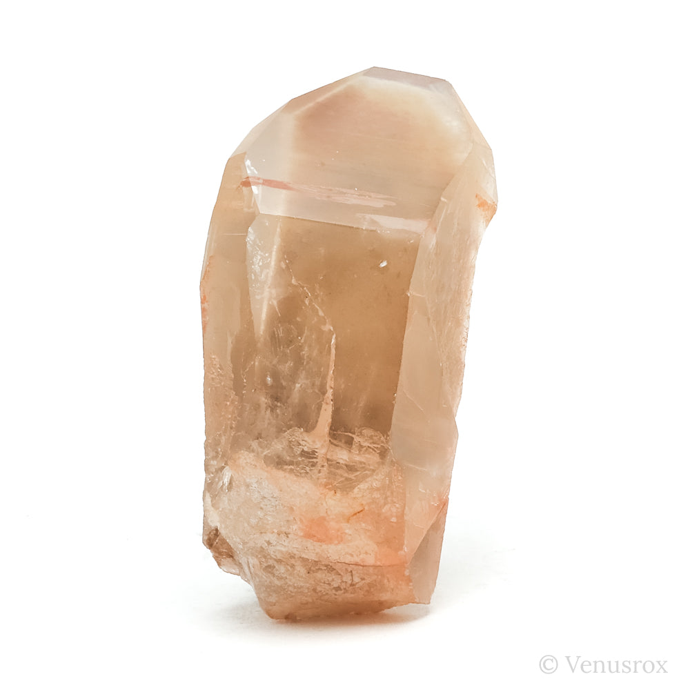 Tangerine/Phantom Lemurian Quartz Part Polished/Part Natural Point from Brazil | Venusrox