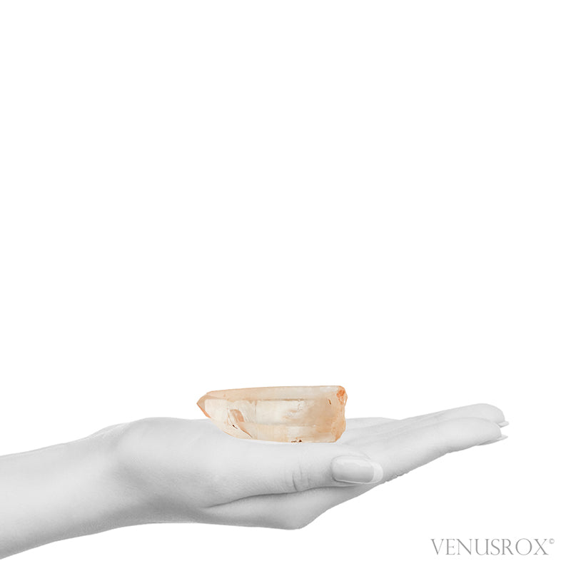Tangerine Lemurian Quartz Part Polished/Part Natural Point from Brazil | Venusrox