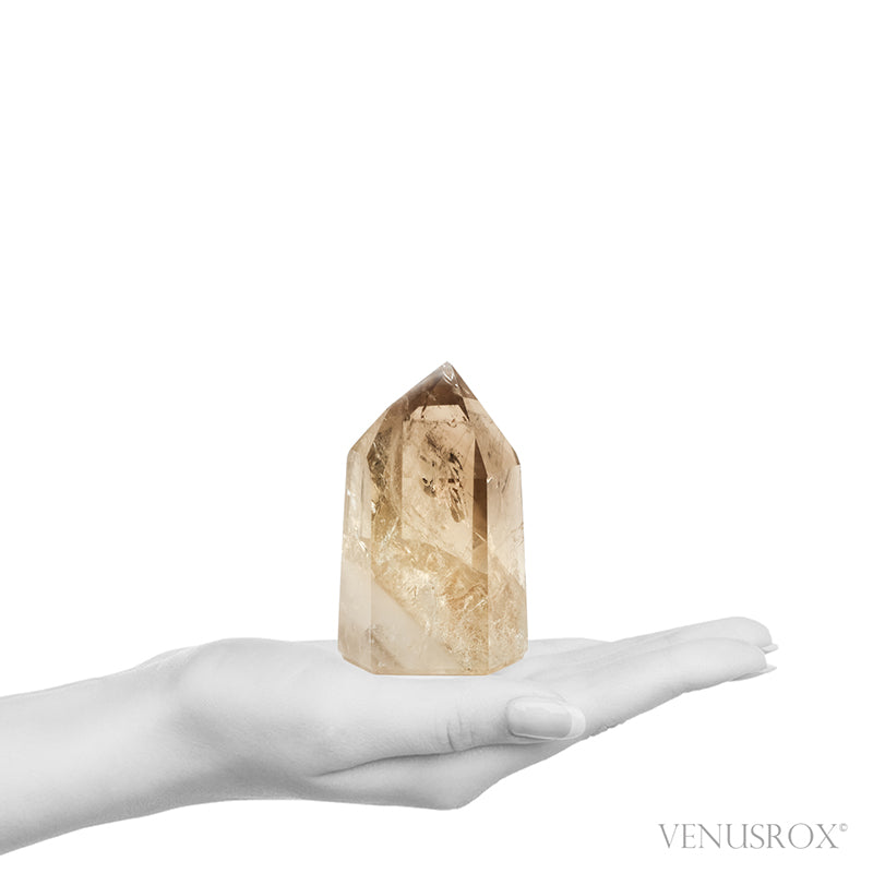 Natural Citrine Phantom Polished Point from Brazil | Venusrox
