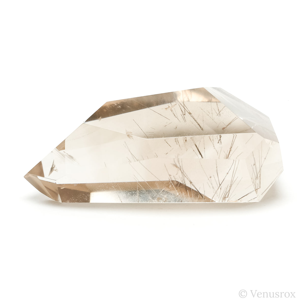 Rutilated Smoky Phantom Quartz Polished Point from Brazil | Venusrox