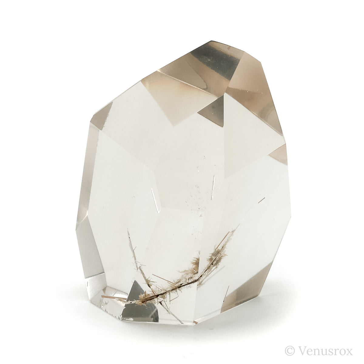 Smoky Rutilated Quartz Polished Crystal from Brazil | Venusrox