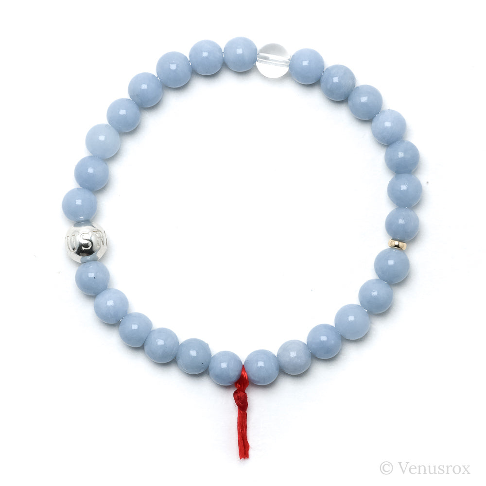 Angelite Bead Bracelet from Peru | Venusrox