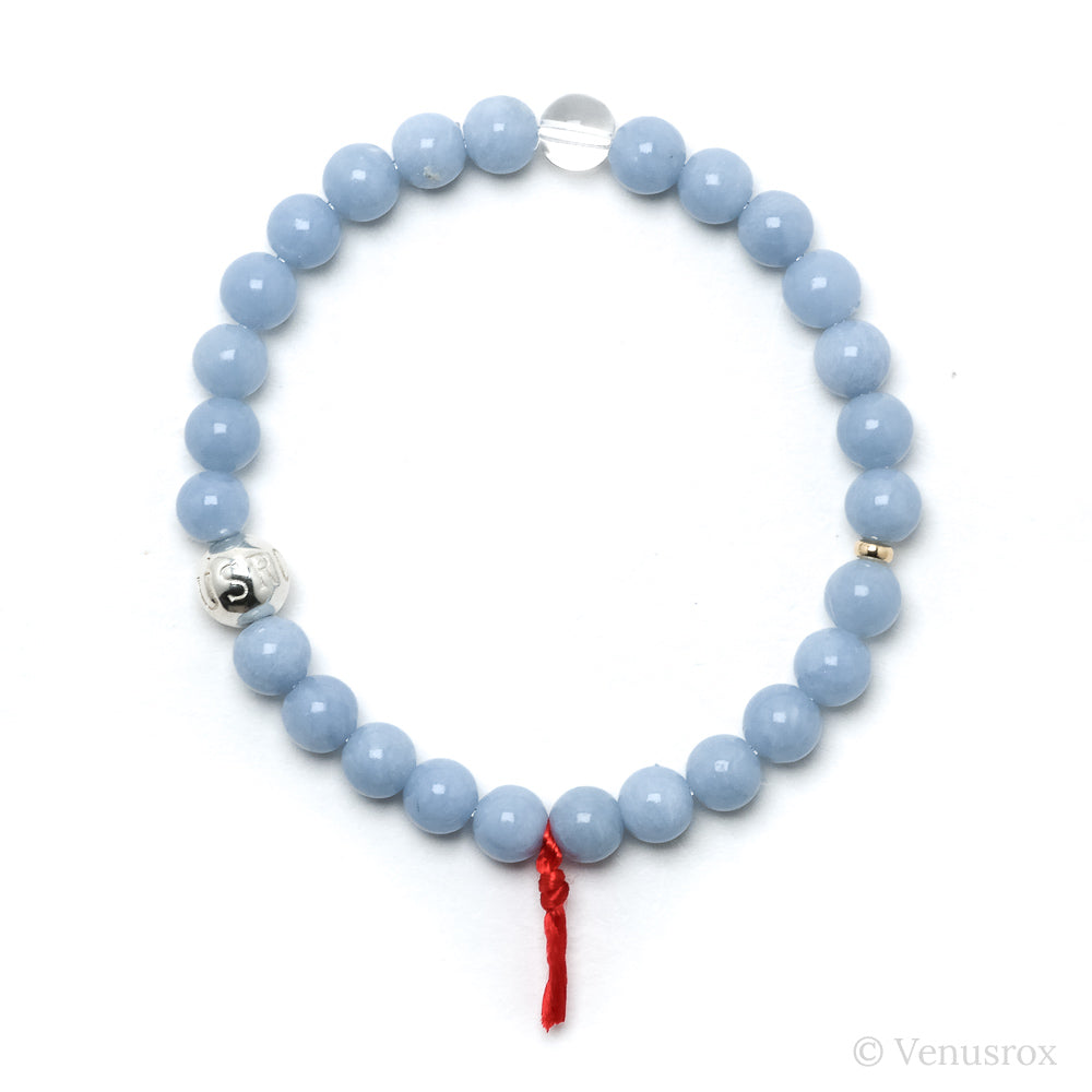 Angelite Bead Bracelet from Peru | Venusrox