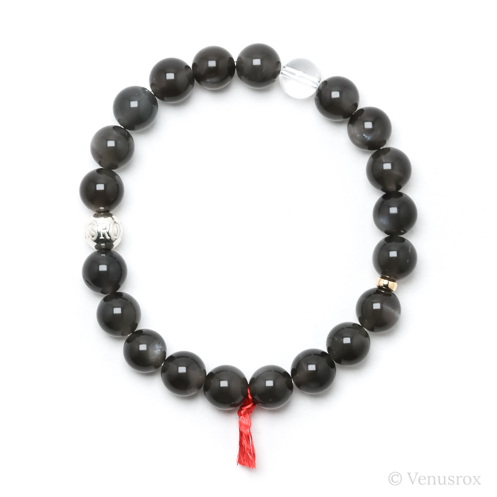 Black Moonstone Bead Bracelet from India | Venusrox