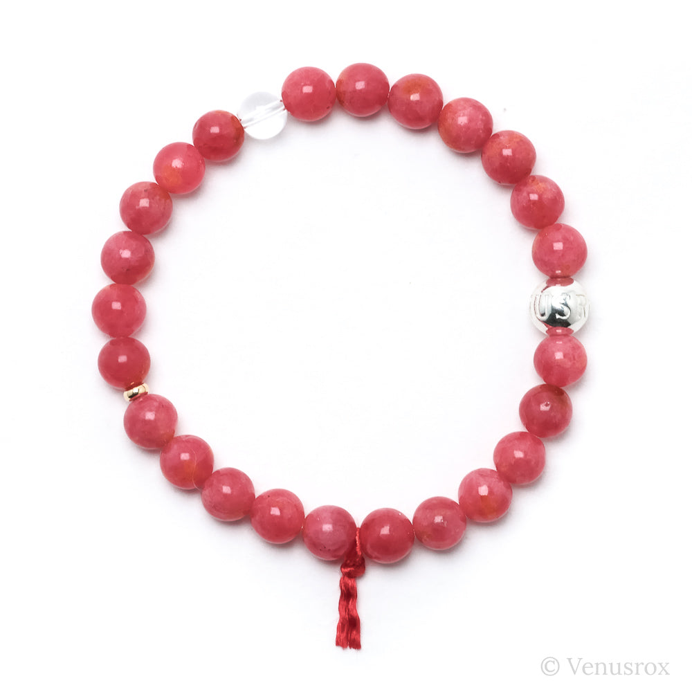 Rhodonite Bead Bracelet from Brazil | Venusrox