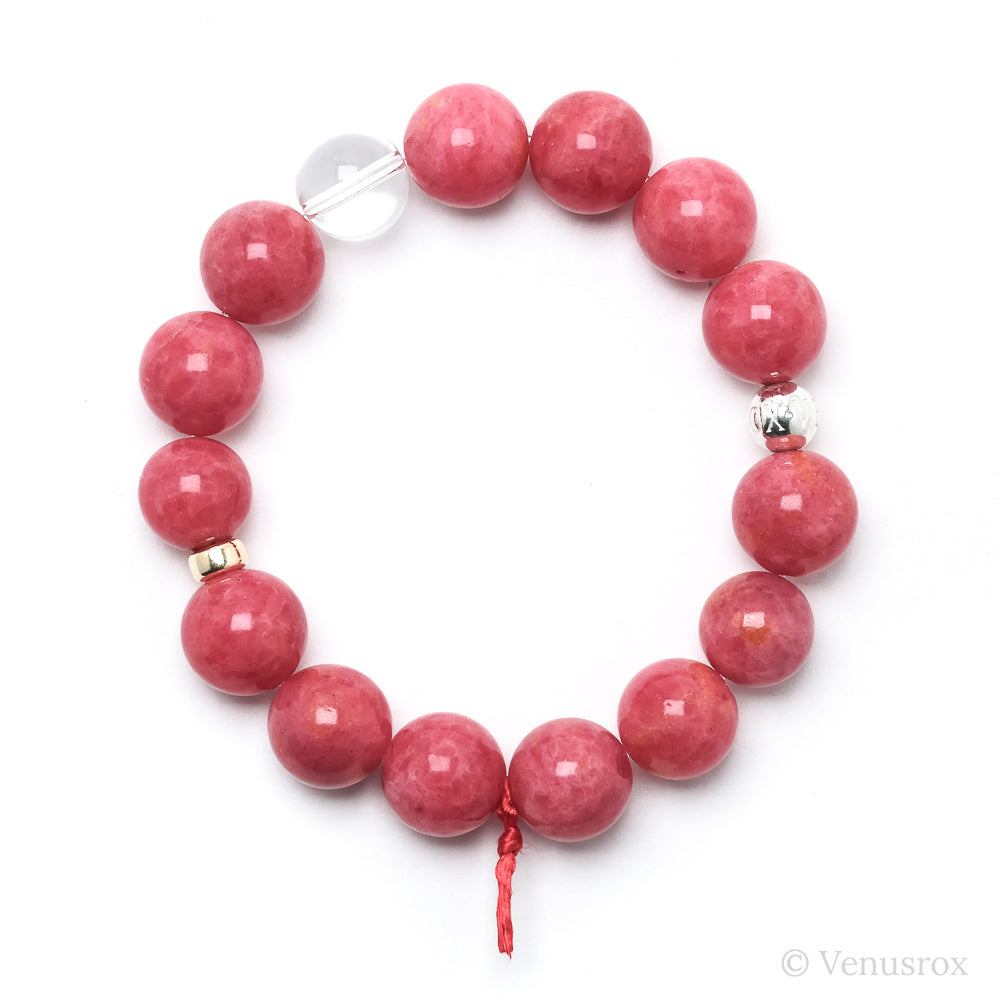 Rhodonite Bead Bracelet from Brazil | Venusrox