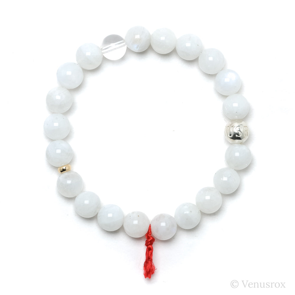 Rainbow Moonstone Bead Bracelet from India | Venusrox