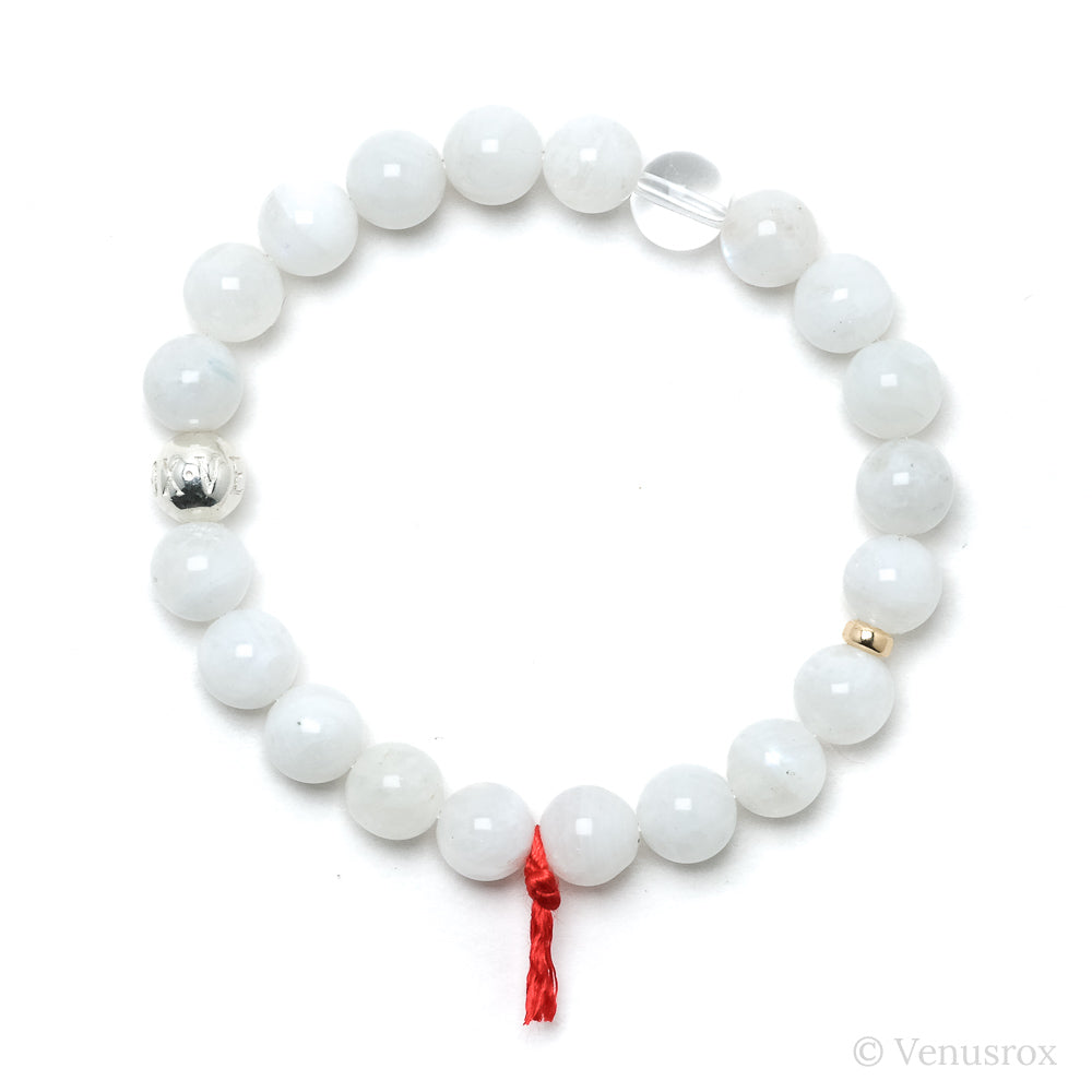 Rainbow Moonstone Bead Bracelet from India | Venusrox