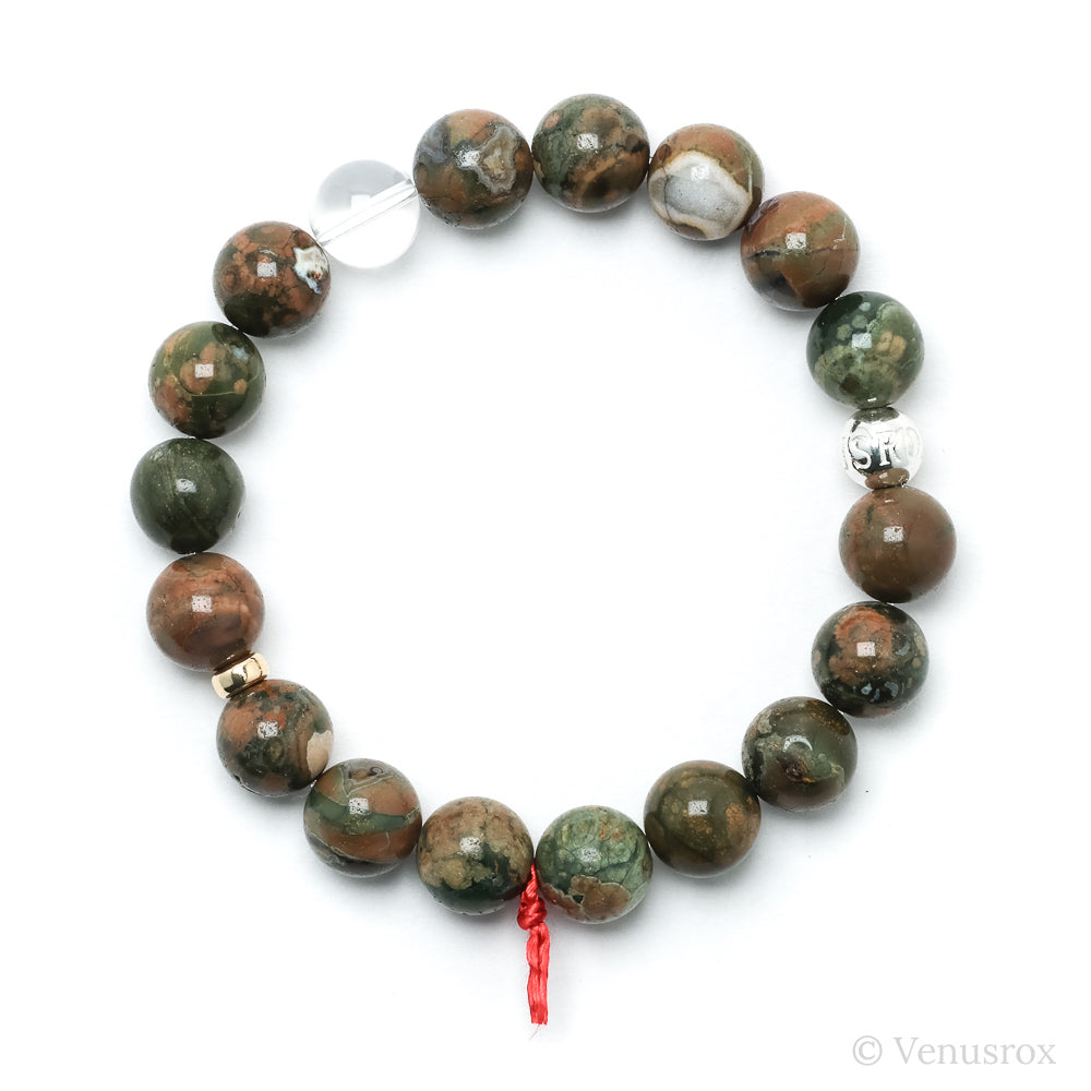Rhyolite (Rainforest Jasper) Bead Bracelet from Australia | Venusrox