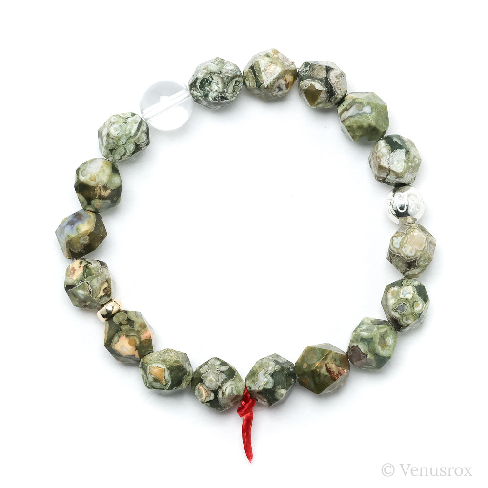Rhyolite (Rainforest Jasper) Bead Bracelet from Australia | Venusrox