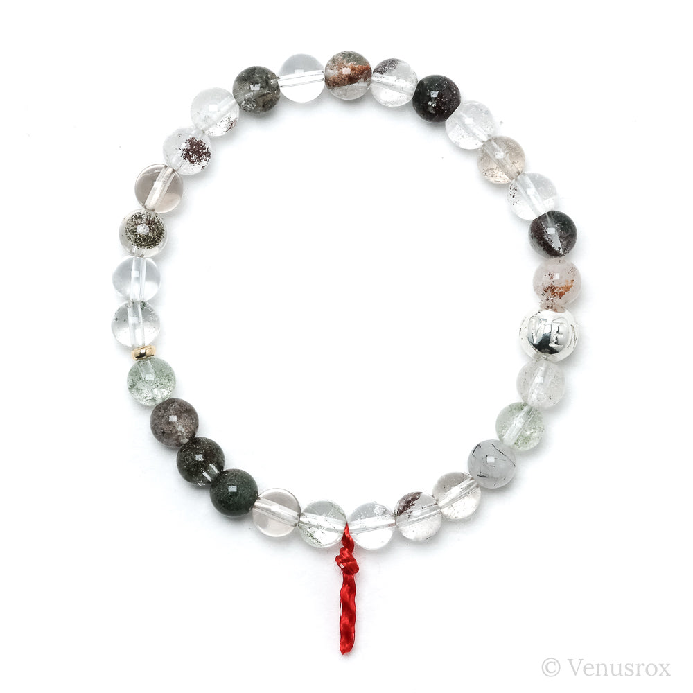 Chlorite/Lodalite Quartz Bead Bracelet from Brazil | Venusrox