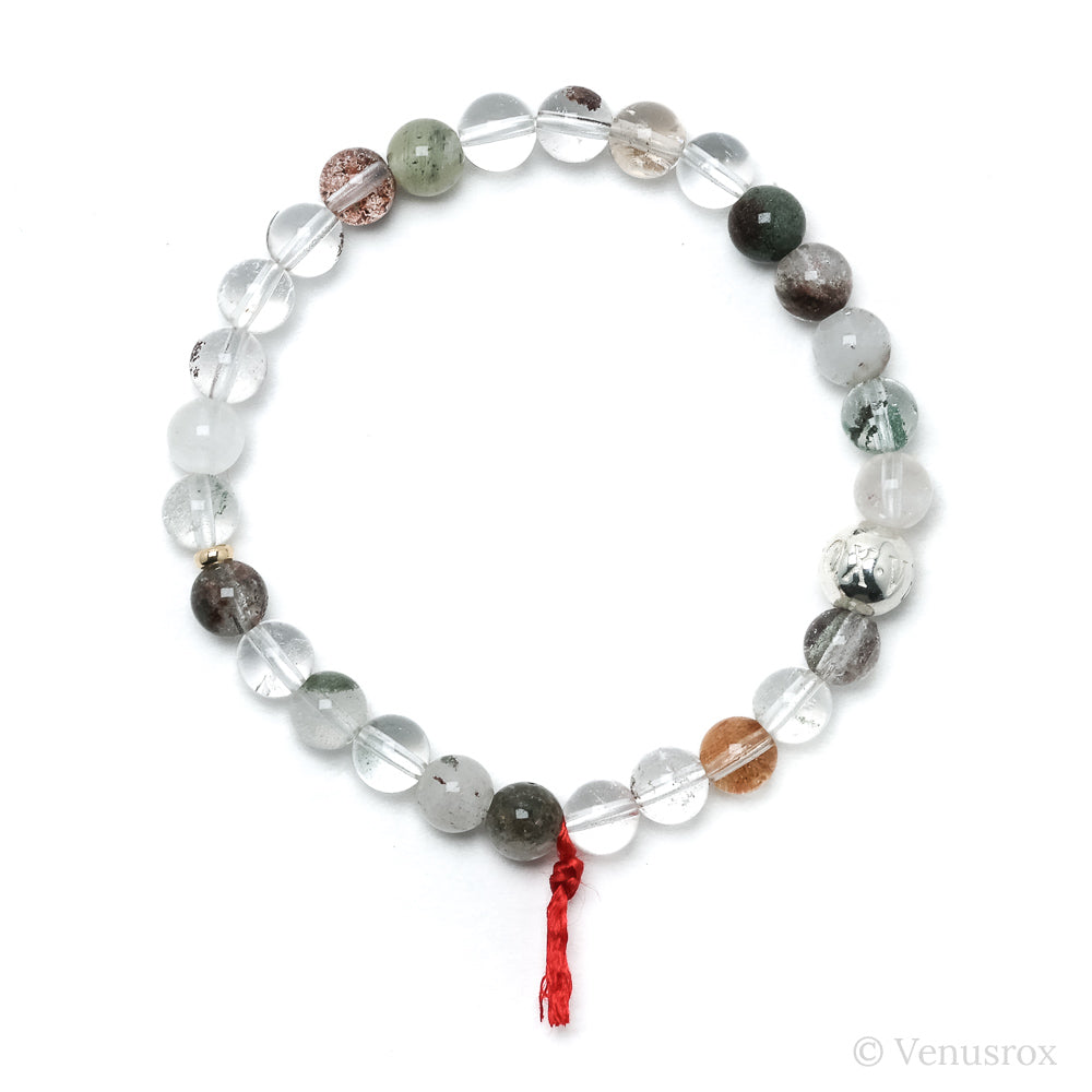 Chlorite/Lodalite Quartz Bead Bracelet from Brazil | Venusrox