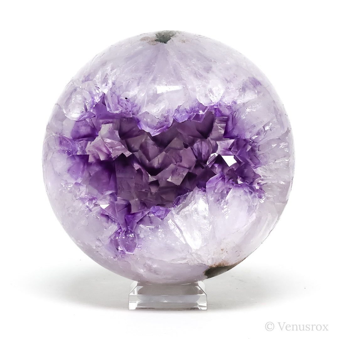 Clear Quartz with Amethyst Geode Sphere from Brazil | Venusrox