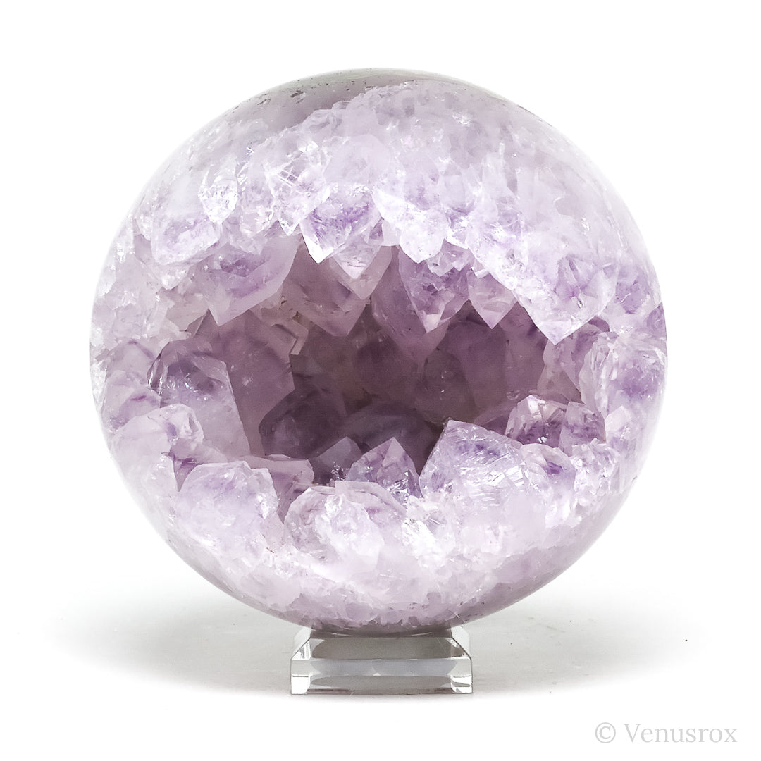 Amethyst with Clear Quartz & Agate Geode Sphere from Brazil | Venusrox