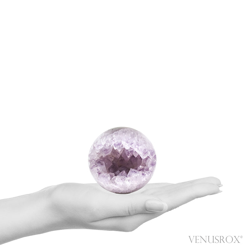 Amethyst with Clear Quartz & Agate Geode Sphere from Brazil | Venusrox