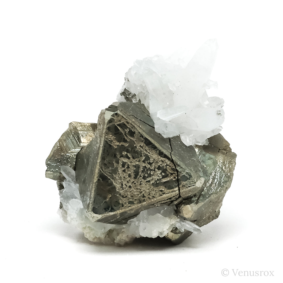 Pyrite with Quartz Natural Cluster from the Huanzala Mine, Huallanca District, Huánuco Department, Peru | Venusrox