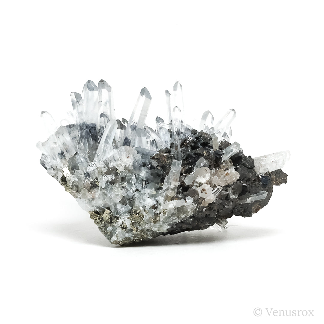 Pyrite with Quartz & Sphalerite Natural Cluster from the Huanzala Mine, Huallanca District, Huanuco Department, Peru | Venusrox