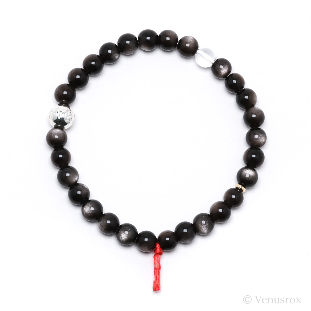 Silver Sheen Obsidian Bracelet from Mexico | Venusrox