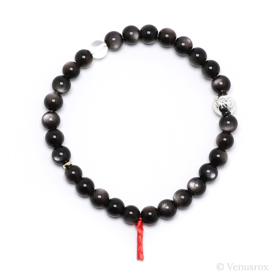 Silver Sheen Obsidian Bracelet from Mexico | Venusrox
