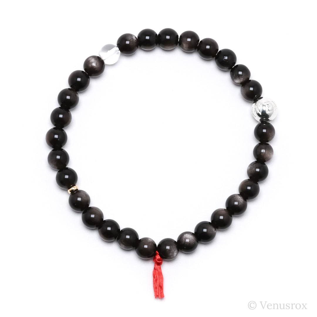 Silver Sheen Obsidian Bracelet from Mexico | Venusrox