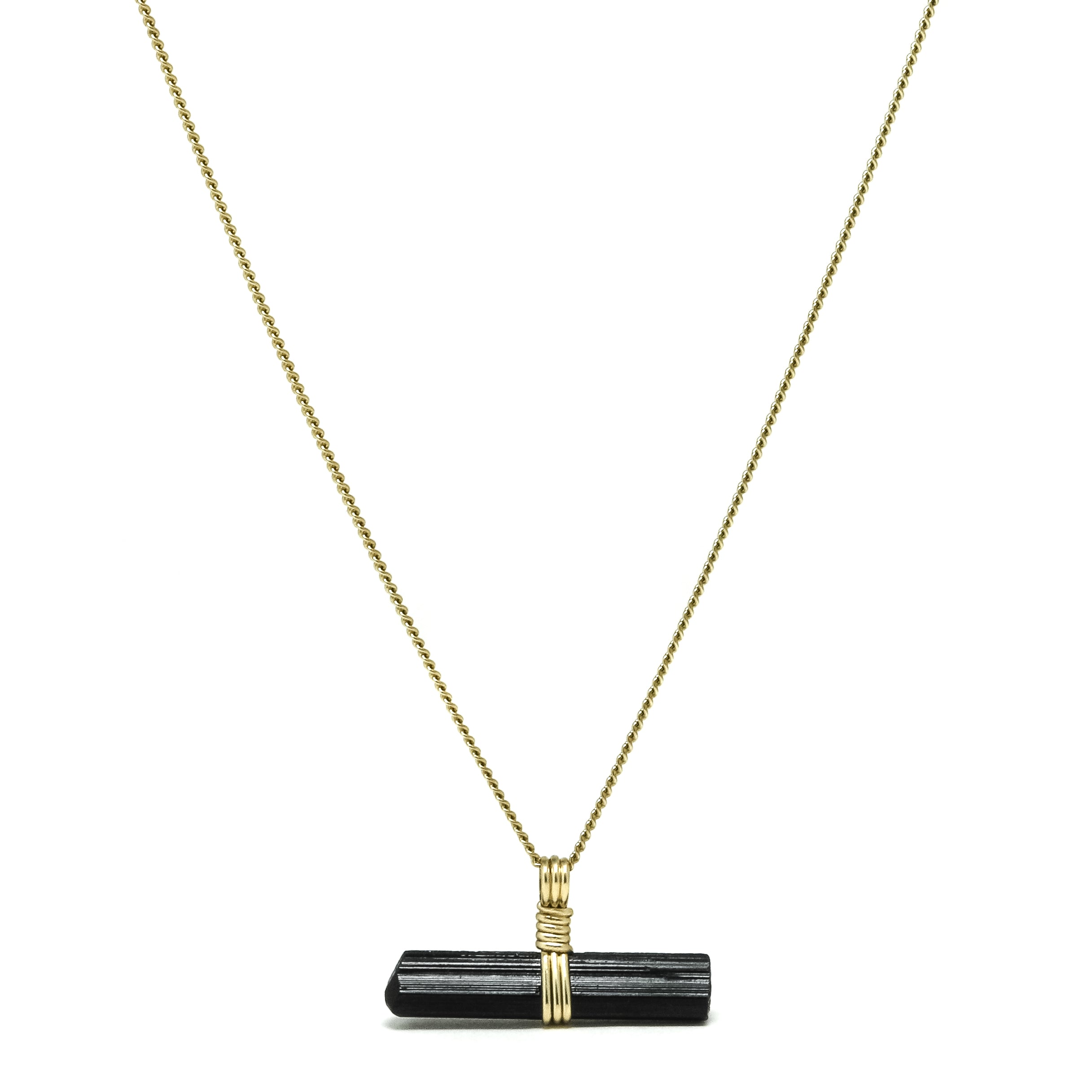 Black Tourmaline Natural Double Terminated Crystal Pendant from Brazil | Venusrox
