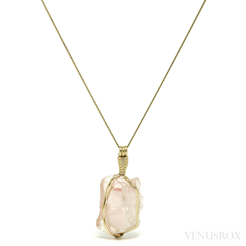 Rose Quartz Natural Crystal Pendant from Brazil | Venusrox