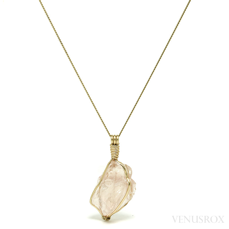 Rose Quartz Natural Crystal Pendant from Brazil | Venusrox